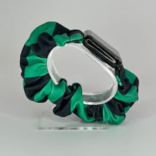 Load image into Gallery viewer, Scrunchie Watch Band | Anime KNY | Green and Black Checker