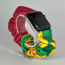 Cargar imagen en el visor de la galería, Scrunchie Watch Band | Anime KNY | Water Hashira Red & Green Boxes