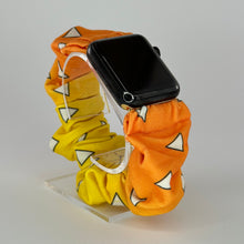 Load image into Gallery viewer, Scrunchie Watch Band | Anime KNY | Orange & Yellow Ombre Triangles