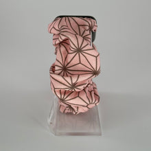 Load image into Gallery viewer, Scrunchie Watch Band | Anime KNY | Pink & Brown Geometric