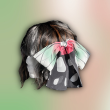 Load image into Gallery viewer, Japanese Over-sized Hair Bow | Anime KNY | Butterfly Hashira Pink &amp; Green
