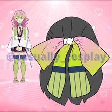Cargar imagen en el visor de la galería, Japanese Over-sized Hair Bow | Anime KNY | Pink & Green Love Hashira
