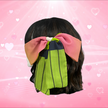 Cargar imagen en el visor de la galería, Japanese Over-sized Hair Bow | Anime KNY | Pink & Green Love Hashira