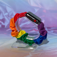 Load image into Gallery viewer, Scrunchie Watch Band | Pride Flag | Rainbow