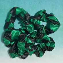 Load image into Gallery viewer, Satin Hair Scrunchie | Anime KNY | Black and Green Checker
