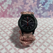 Load image into Gallery viewer, Scrunchie Watch Band | Anime KNY | Pink & Brown Geometric