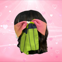 Cargar imagen en el visor de la galería, Japanese Over-sized Hair Bow | Anime KNY | Pink &amp; Green Love Hashira
