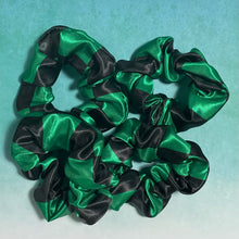 Load image into Gallery viewer, Satin Hair Scrunchie | Anime KNY | Black and Green Checker
