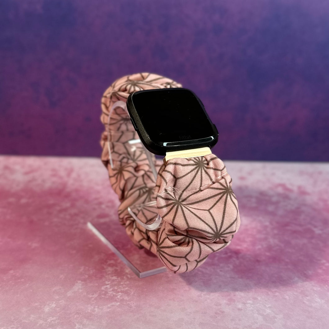 Fitbit Versa Watch Band | KNY | Pink Geometrical Flower